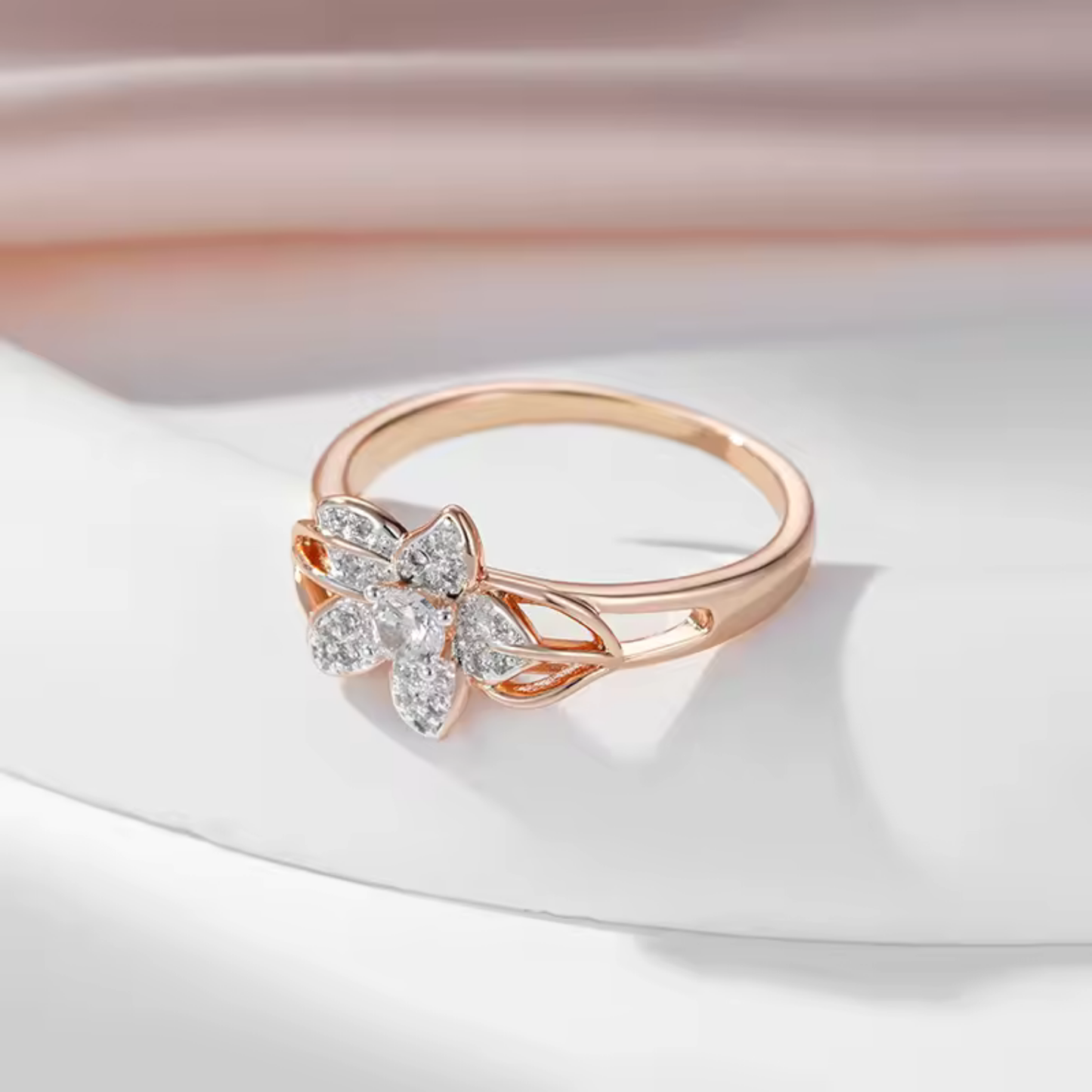 Anello Rosa in Fiore